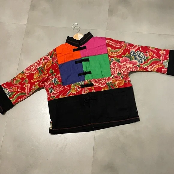 Colorful Floral Patchwork Jacket - Picture 4 of 16